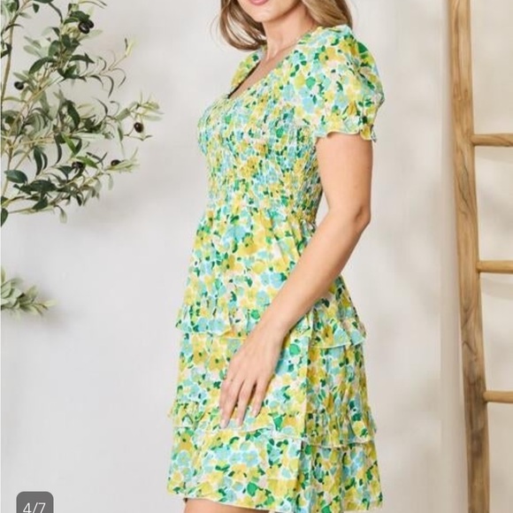 NWT Double Take smocked flounce Dress. - Picture 9 of 11